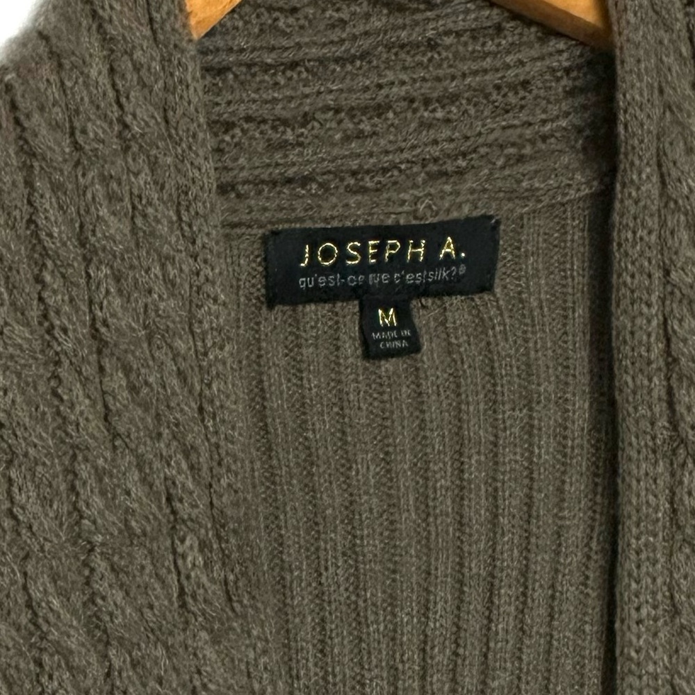Joseph A Taupe Ribbed Cardigan with Buckle‎ - Picture 4 of 5